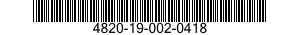 4820-19-002-0418 VALVE,GLOBE 4820190020418 190020418