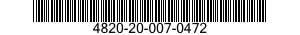 4820-20-007-0472 SEAT,VALVE 4820200070472 200070472