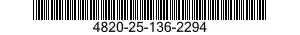 4820-25-136-2294 VALVE,REGULATING,SYSTEM PRESSURE 4820251362294 251362294