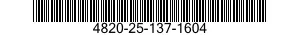 4820-25-137-1604 VENTIL,FYLLE,BREMS 4820251371604 251371604