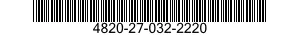 4820-27-032-2220 VALVE-HAND,BYPASS 4820270322220 270322220