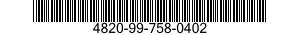 4820-99-758-0402  4820997580402 997580402