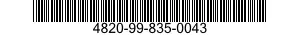 4820-99-835-0043 VALVE,CHECK 4820998350043 998350043
