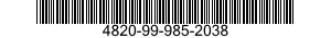 4820-99-985-2038  4820999852038 999852038