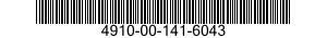 4910-00-141-6043  4910001416043 001416043