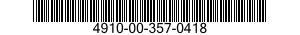 4910-00-357-0418  4910003570418 003570418