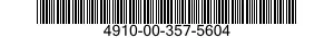 4910-00-357-5604  4910003575604 003575604