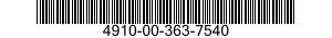 4910-00-363-7540  4910003637540 003637540