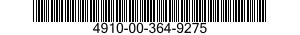4910-00-364-9275  4910003649275 003649275