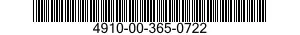 4910-00-365-0722  4910003650722 003650722
