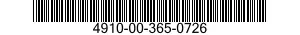 4910-00-365-0726  4910003650726 003650726