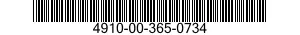 4910-00-365-0734  4910003650734 003650734