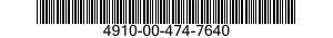 4910-00-474-7640  4910004747640 004747640