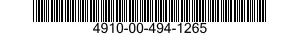 4910-00-494-1265  4910004941265 004941265