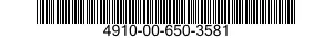 4910-00-650-3581  4910006503581 006503581