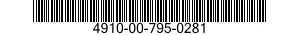 4910-00-795-0281  4910007950281 007950281