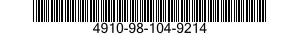 4910-98-104-9214 TESTER,CYLINDER COMPRESSION 4910981049214 981049214