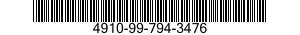 4910-99-794-3476 BU5H ASSEMBLY 4910997943476 997943476