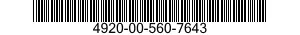 4920-00-560-7643  4920005607643 005607643