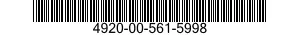 4920-00-561-5998  4920005615998 005615998