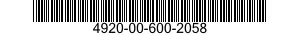 4920-00-600-2058  4920006002058 006002058