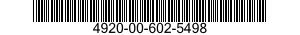 4920-00-602-5498  4920006025498 006025498