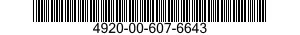 4920-00-607-6643  4920006076643 006076643