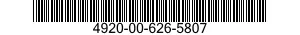 4920-00-626-5807  4920006265807 006265807