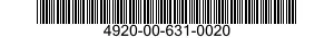 4920-00-631-0020  4920006310020 006310020