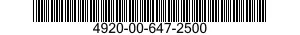 4920-00-647-2500  4920006472500 006472500