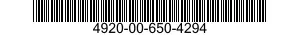 4920-00-650-4294  4920006504294 006504294