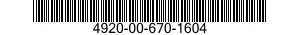 4920-00-670-1604  4920006701604 006701604
