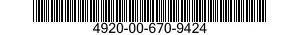 4920-00-670-9424  4920006709424 006709424