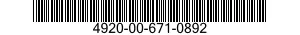4920-00-671-0892  4920006710892 006710892