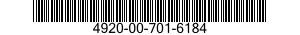 4920-00-701-6184  4920007016184 007016184