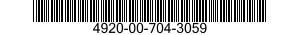 4920-00-704-3059  4920007043059 007043059