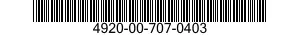4920-00-707-0403  4920007070403 007070403