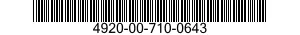 4920-00-710-0643  4920007100643 007100643