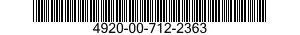 4920-00-712-2363  4920007122363 007122363