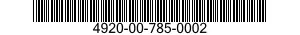 4920-00-785-0002  4920007850002 007850002
