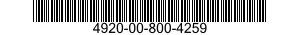 4920-00-800-4259  4920008004259 008004259