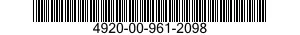 4920-00-961-2098  4920009612098 009612098