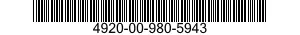 4920-00-980-5943  4920009805943 009805943