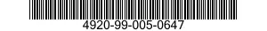 4920-99-005-0647 CABLE ASSEMBLY 4920990050647 990050647