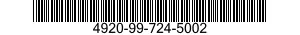 4920-99-724-5002  4920997245002 997245002