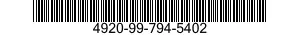4920-99-794-5402  4920997945402 997945402