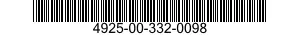 4925-00-332-0098  4925003320098 003320098