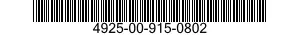 4925-00-915-0802  4925009150802 009150802