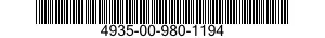 4935-00-980-1194  4935009801194 009801194