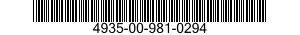 4935-00-981-0294 RELAY ASSEMBLY 4935009810294 009810294